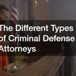 The Different Types of Criminal Defense Attorneys